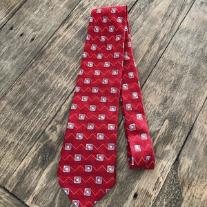 Zanzara Mens 100% Silk Vintage Necktie Tie Career Office Work Church Wedding Red